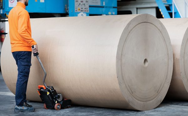 Moviroll roll pusher paper corrugated